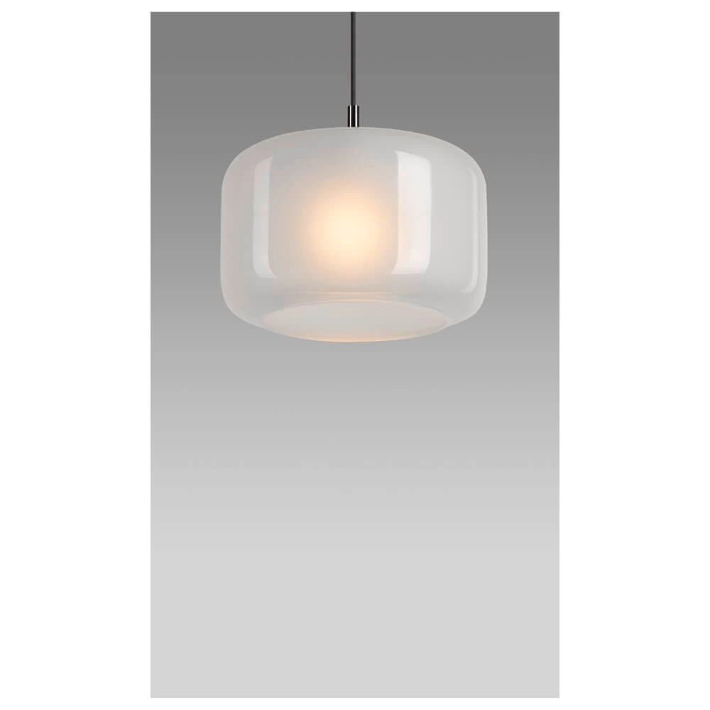 Lampe à suspension en verre Pantilo verre blanc Ø 28cm SLV 4024163266413
