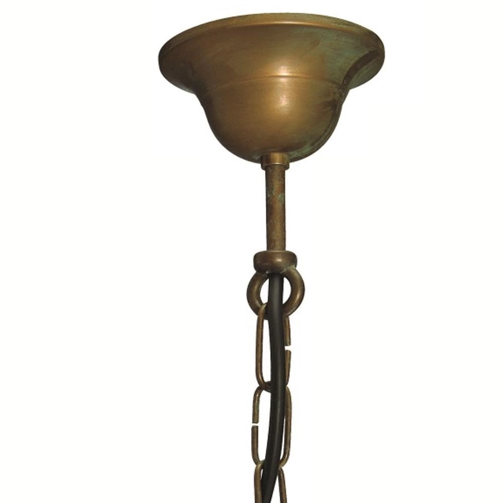 Lampe suspendue de porche Maritime rural 22cm marron cuivré Franssen 8021035005701
