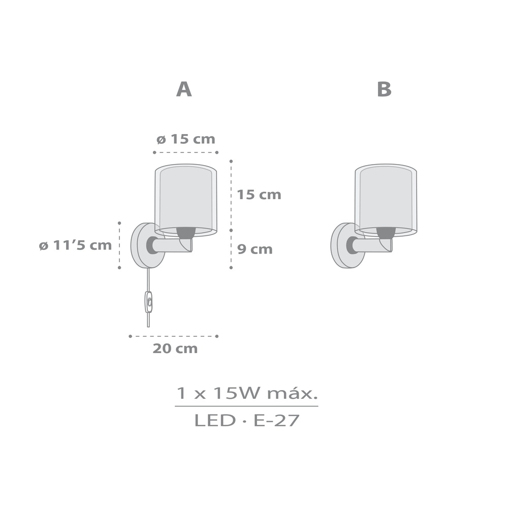 Applique murale enfant Kawaii Friends Gris lueur dans le noir Dalber 8420406417691