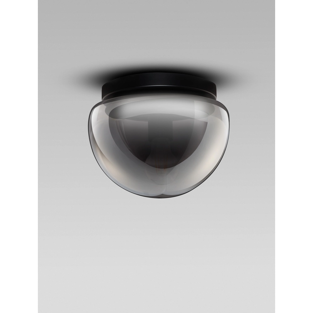 Plafonnier Ebony verre fumé Ø 24,5cm Lyora 5212017483553
