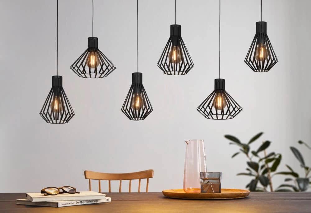 Lampe suspendue en fil de fer Basidano 6x E27 Stars of Light 9008606239030