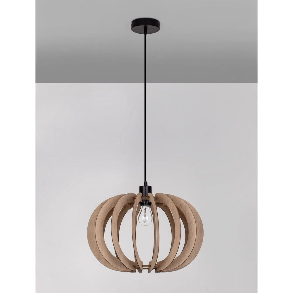 Suspension en bois Ottoline foncé Ø 40cm Lyora 5212017436207