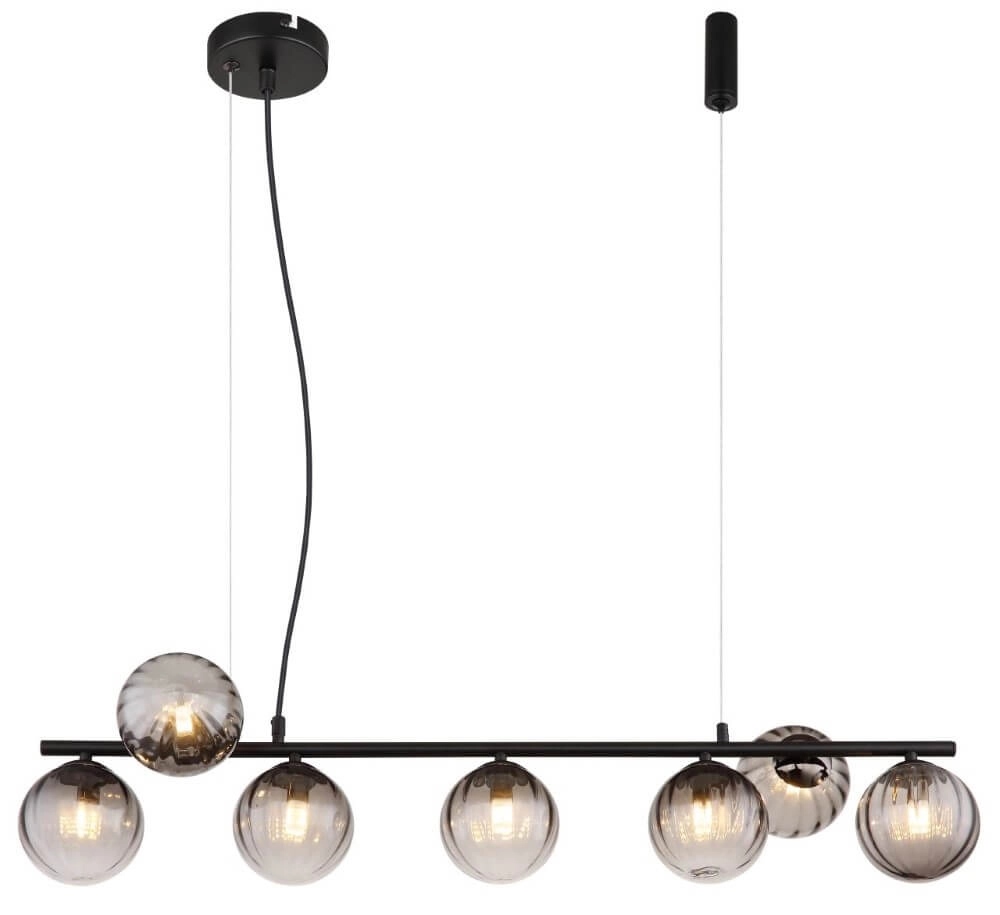 Lampe suspendue 7 lumières Dallerta verre de fumée Globo 9007371452576