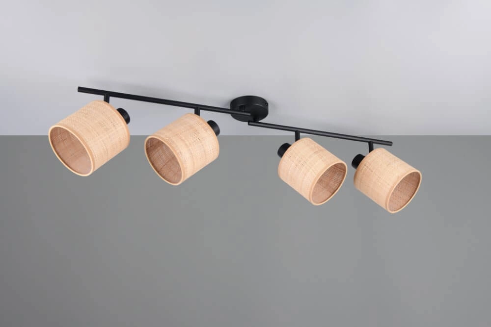 Plafonnier 4 lumières Aimee avec des bouchons de crème Trio 4017807637359