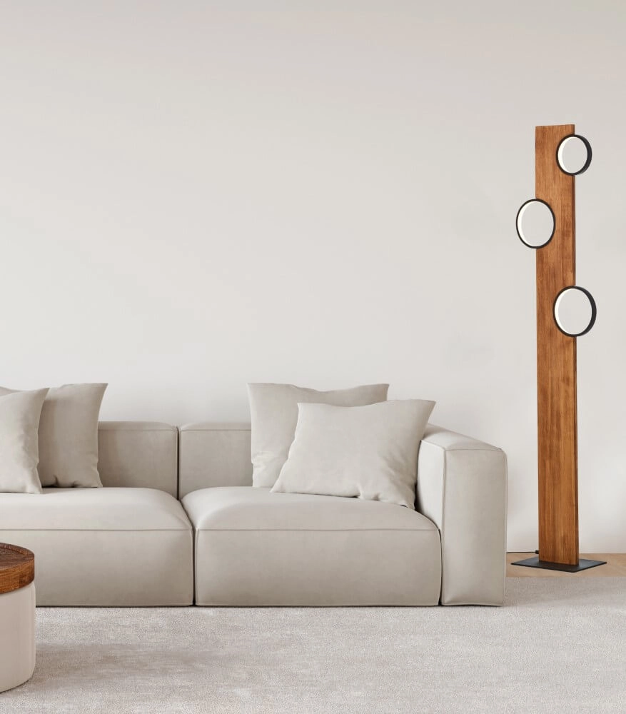 Lampadaire Cheesy bois Brilliant 4004353429613