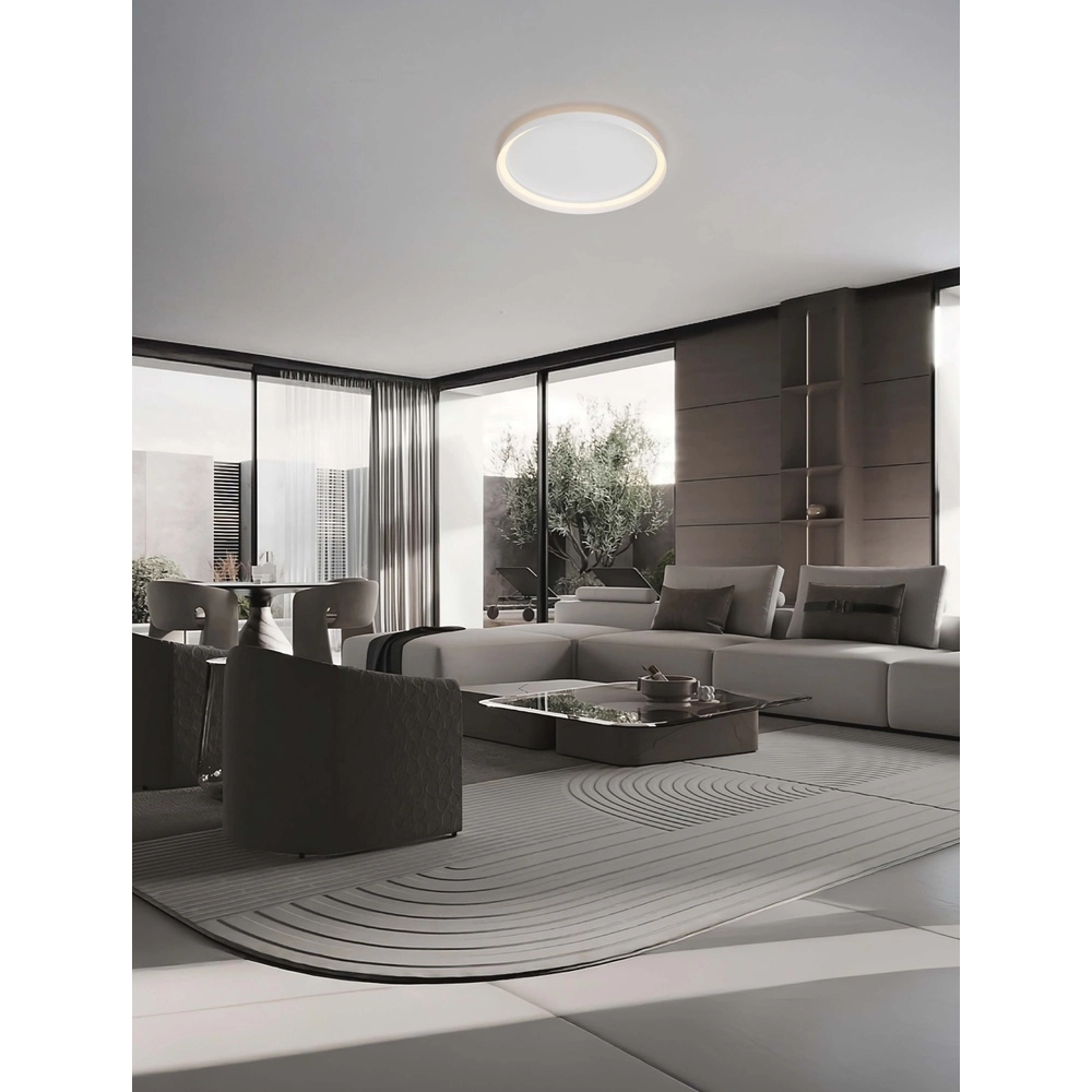 Plafonnier design Ormi Ø 60cm blanc Lyora 5212017463128