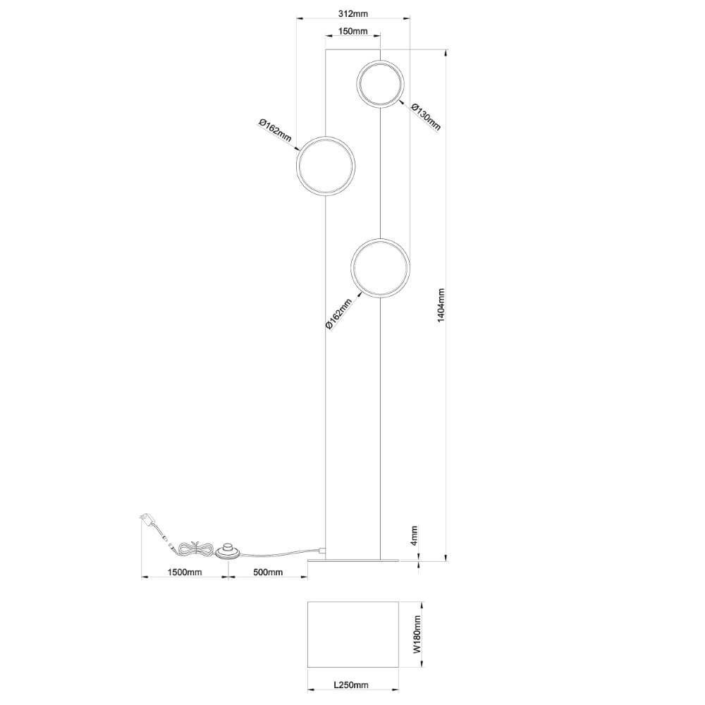 Lampadaire Cheesy bois Brilliant 4004353429613