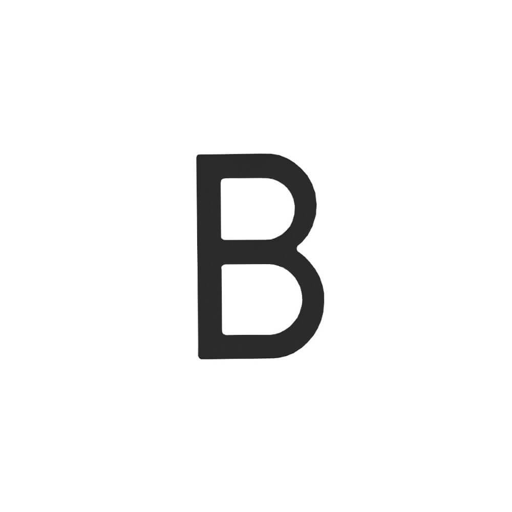 Lettre de la maison B Numbra 10cm noir