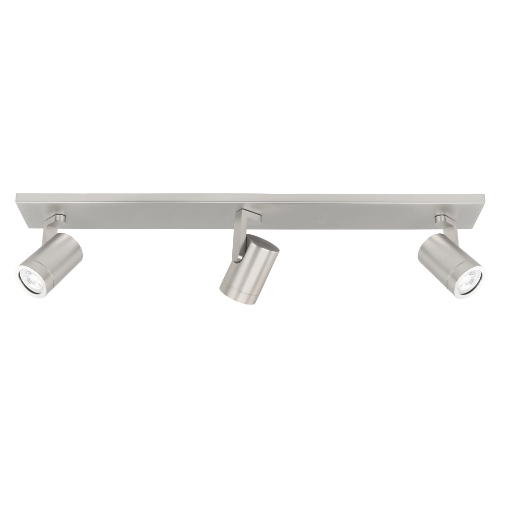 Spot monté en surface Halo Spot nickel 3 lumières droit