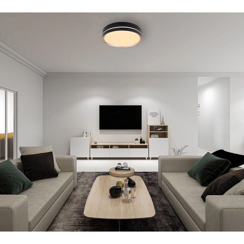 Lampe de plafond à design Manni noir Ø 38,5cm Globo 9007371422159