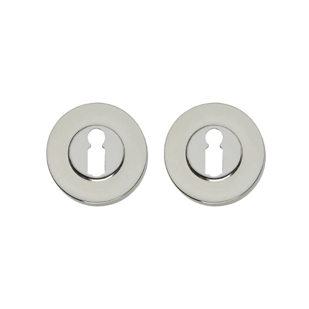Lot de 2 rosaces clés Tira rond nickel dissimulé Lot de 2 rosaces clés Tira rond nickel dissimulé