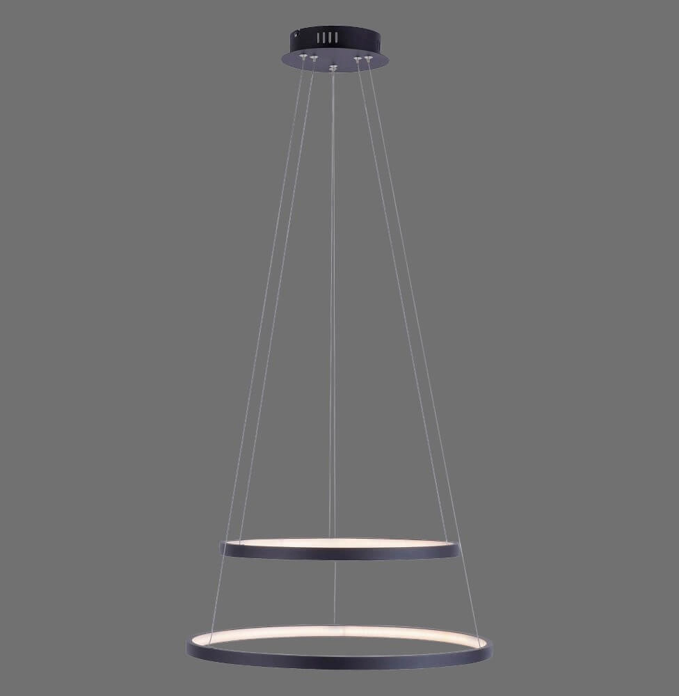 Lampe suspendue ronde Circle anthracite Just Light 4043689960353