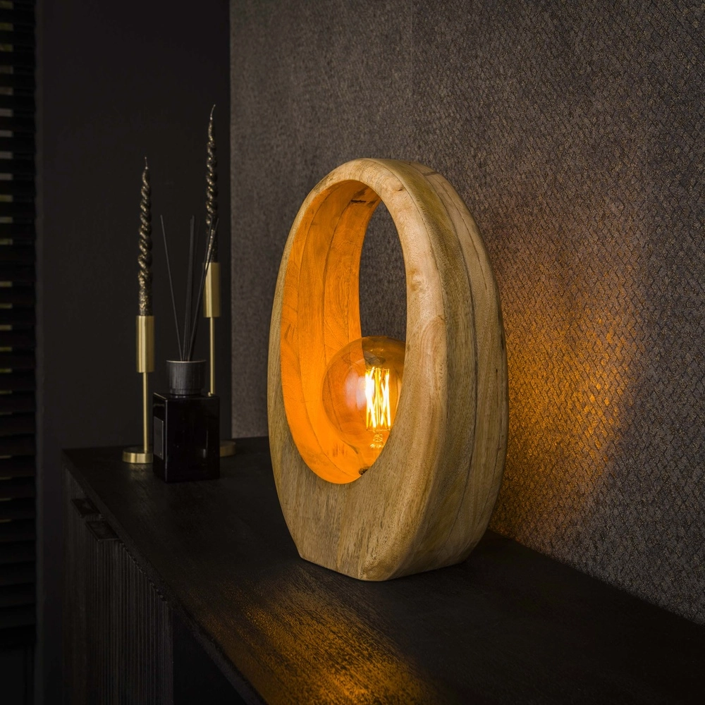 Lampe de table en bois de manguier Arch 1x E27 - 43cm