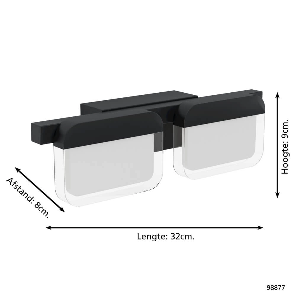 Applique LED Ervidel noir Eglo 9002759988777