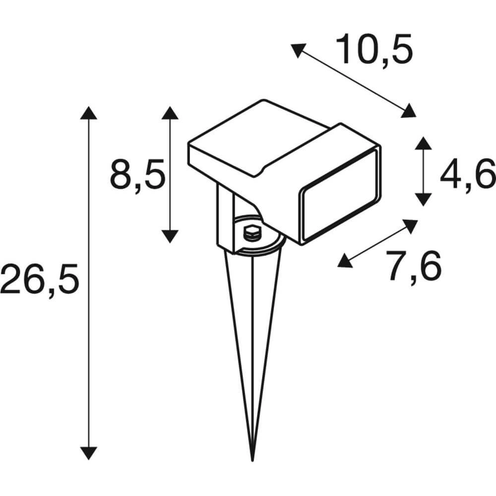 Point de pointe serré Syna Wide 3000K SLV 4024163295710