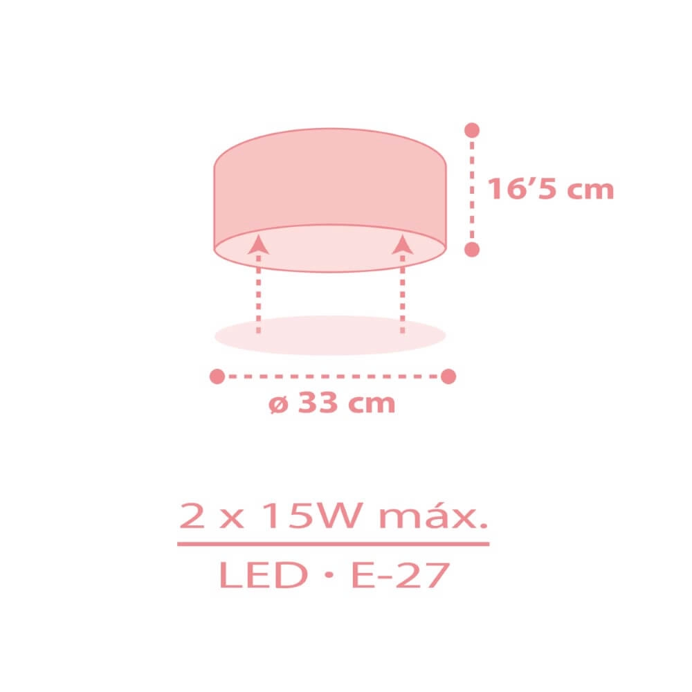 Plafonnier étoile Star light rose Dalber 8420406001661