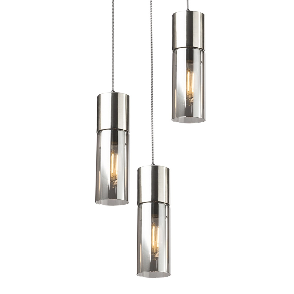 Lampe pendante à 3 lampes Annika Conception en nickel Globo 9007371412686