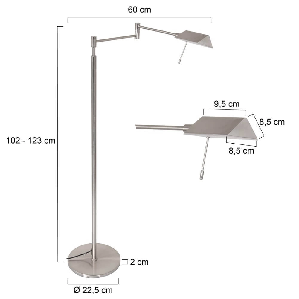 Lampe de lecture en acier inoxydable Retina avec LED Steinhauer 8712746135688