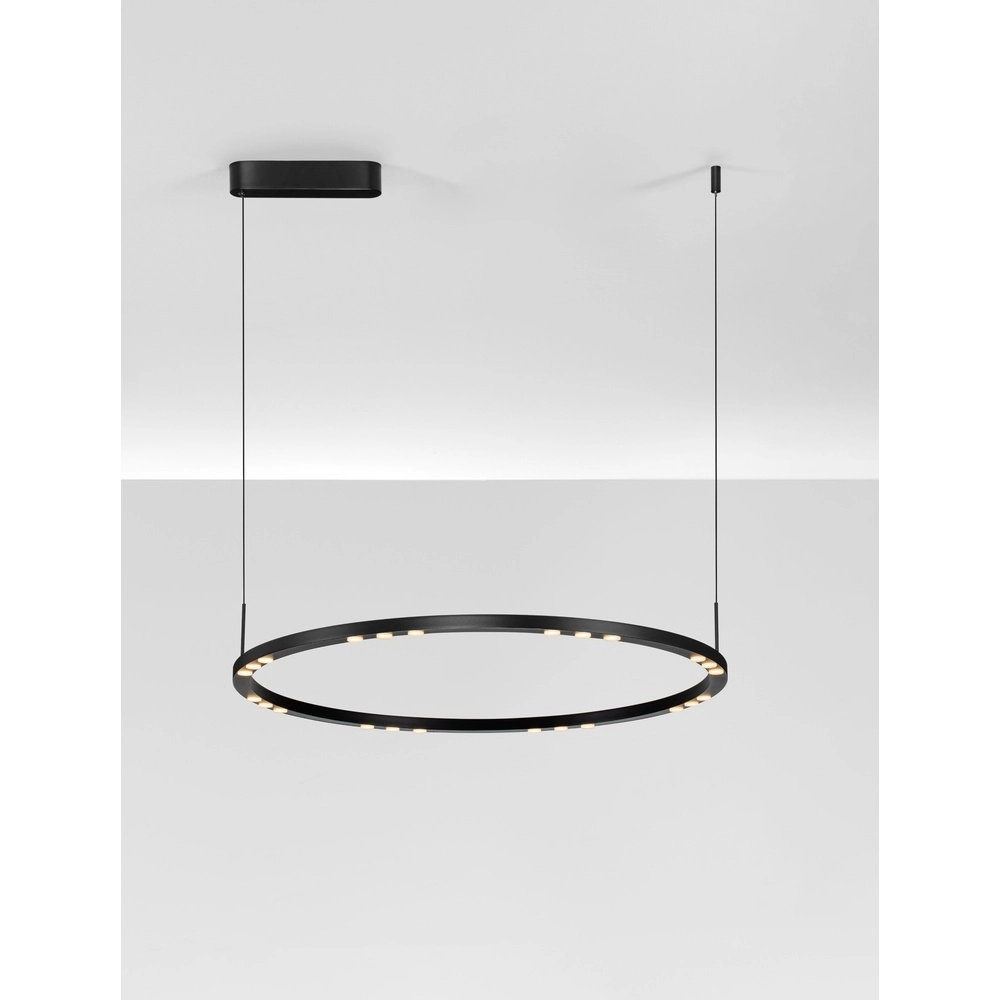 Suspension élégante Lunette noir Ø 80cm Suspension élégante Lunette noir Ø 80cm
