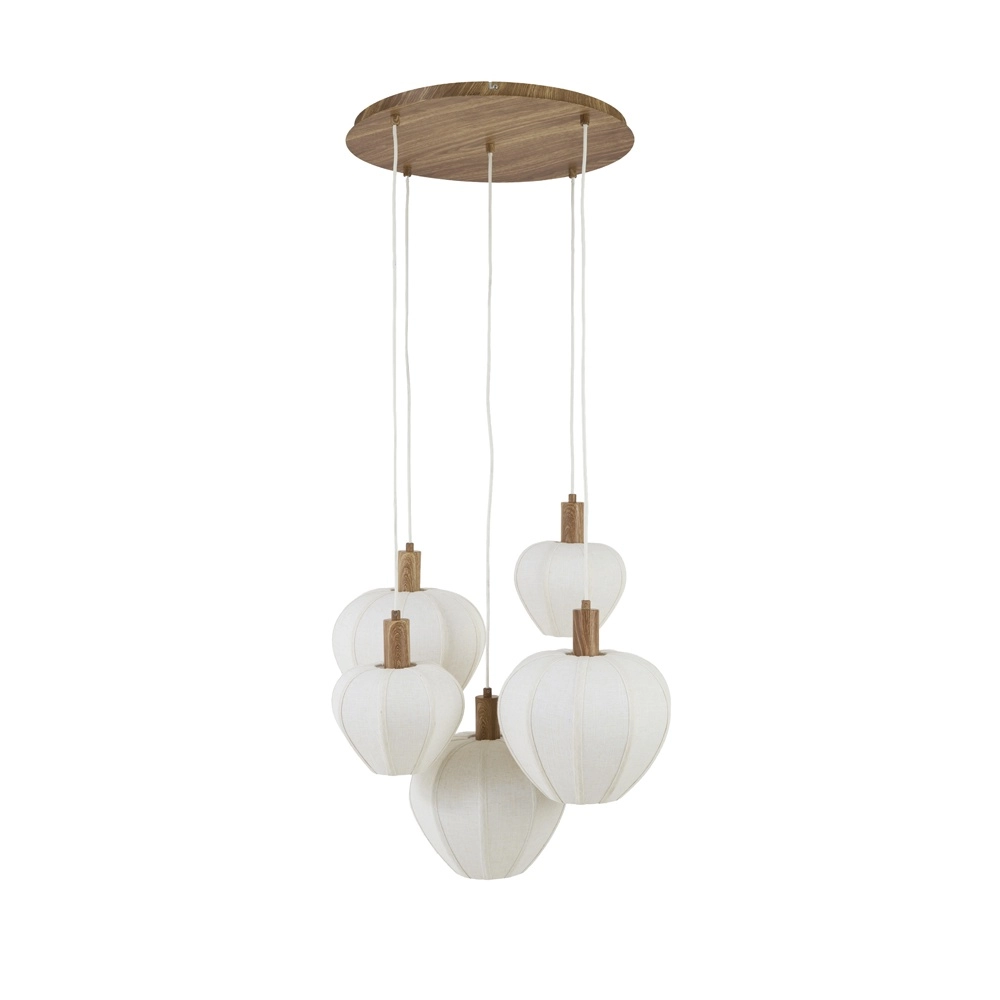 Lampe pendante Japandi Huxi Lumière à 5 lumières Light & Living 8717807843441