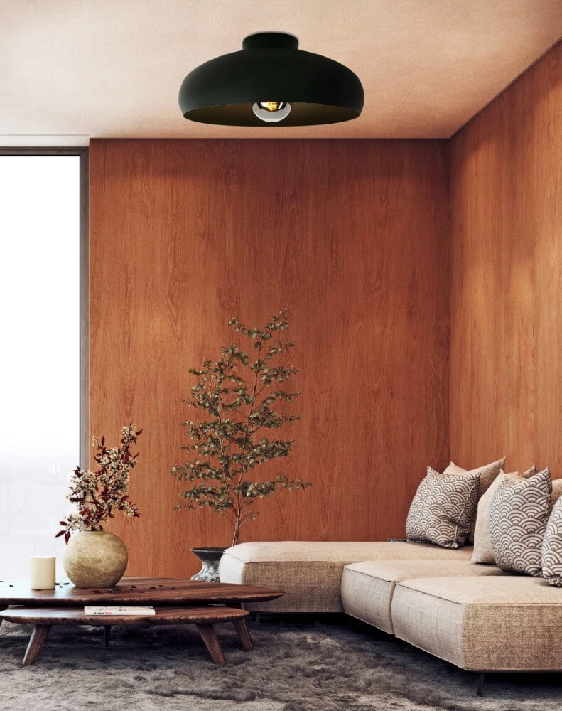 Plafonnier de chambre Mogano noir Ø 40cm Eglo 9002759436377