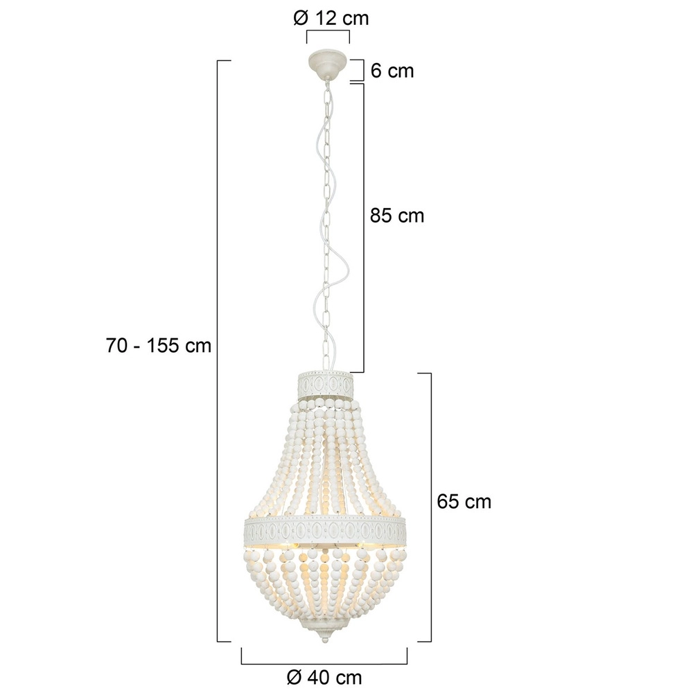 Lustre blanc Ella Ø 40cm Steinhauer 8712746132083