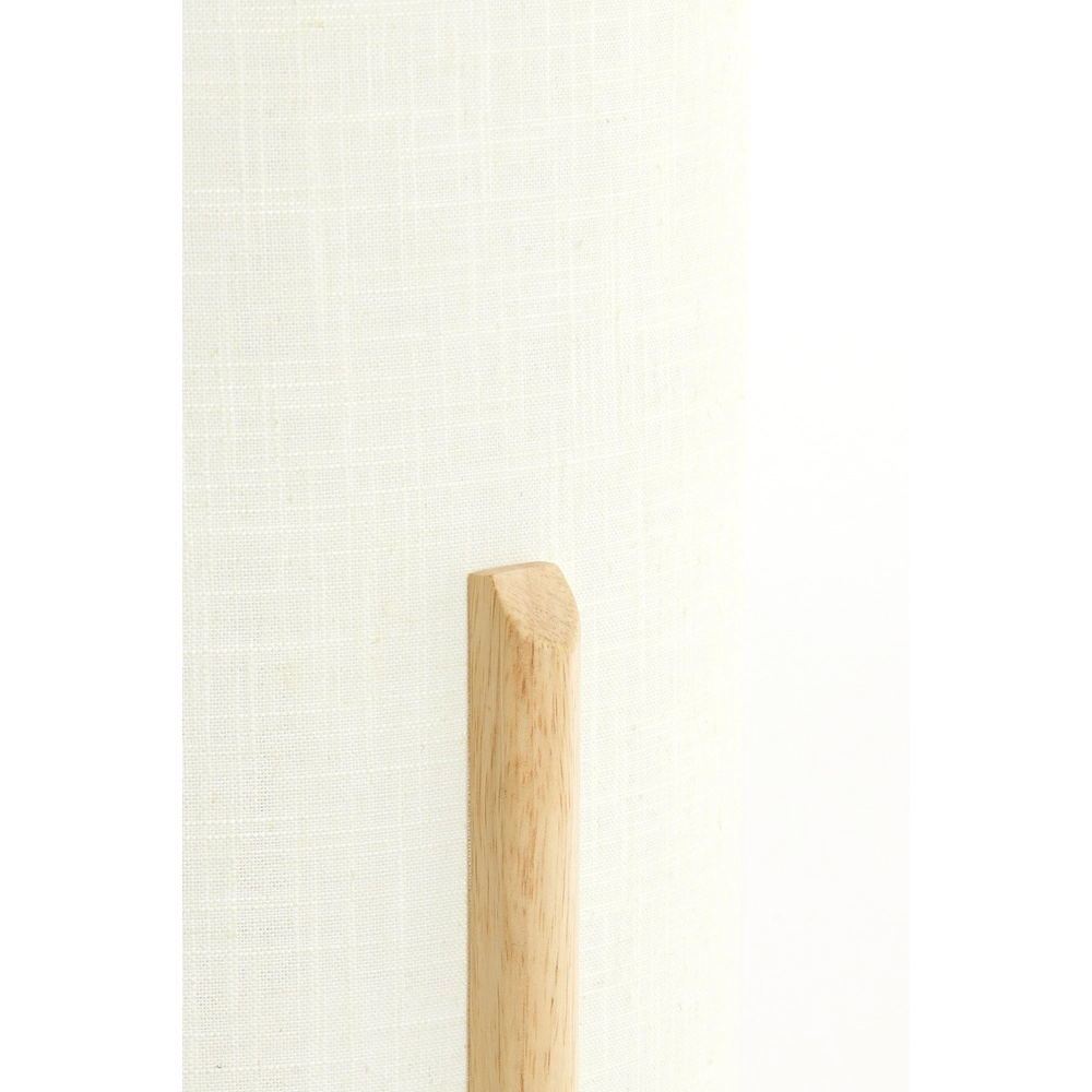Lampe de table Litto Ø 28cm - aspect bois avec lin naturel Light & Living 8717807792701