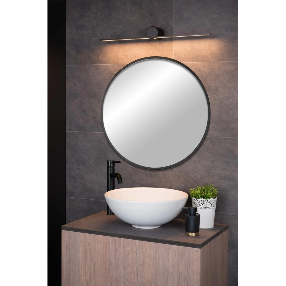 Lampe murale élégante pour salle de bain Mizar IP44 60cm noir Lucide 5411212126924