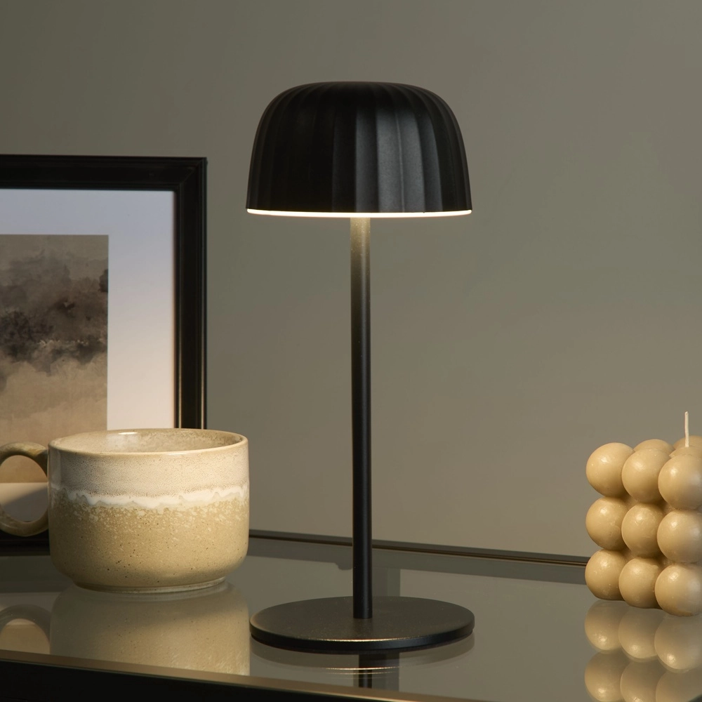Lampe de table rechargeable USB Ezra noir Searchlight 5053423306131