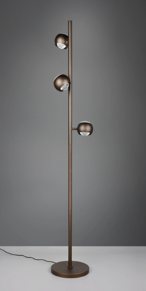 Lampe de lecture LED à 3 lumières Orbit Marron platine Trio 4017807686654