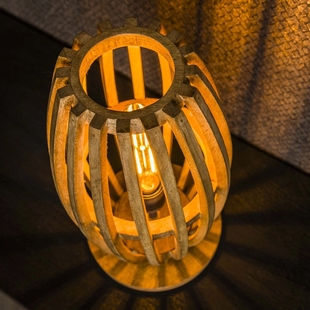 Lampe de table en bois Orbit 38cm - 1x E27 Lyora 8716803511088