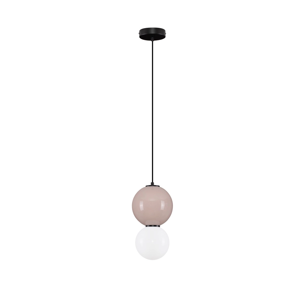Suspension Noesis Ø 18cm brun moka avec blanc Suspension Noesis Ø 18cm brun moka avec blanc