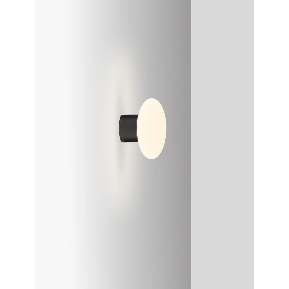 Plafonnier Ali anthracite avec verre blanc ovale Lyora 5212017476456