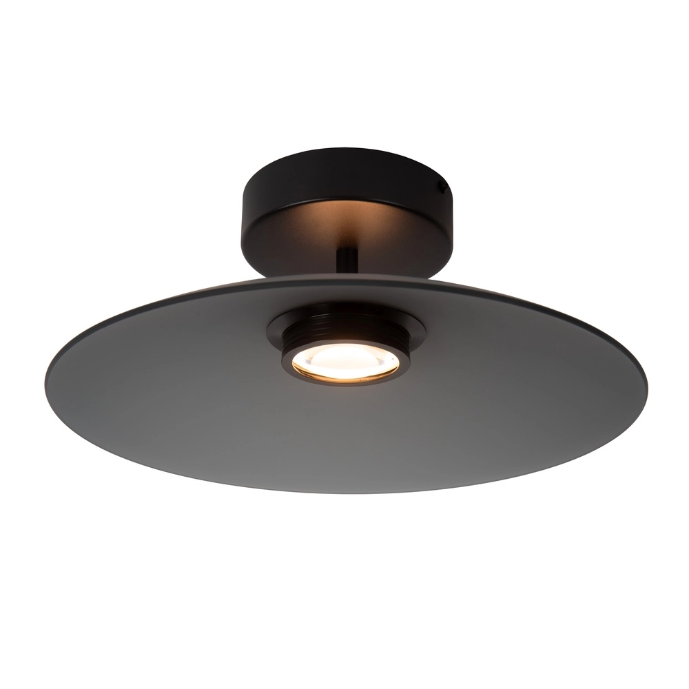 Lampe de plafond élégante Menga Ø verre fumé de 40 cm
