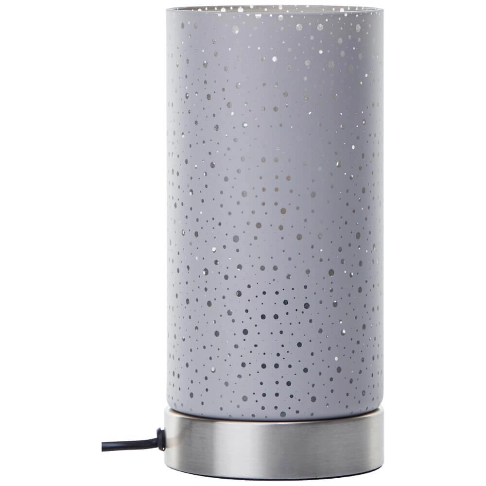 Lampe de table Scarlett nickel avec gris Brilliant 4004353438219