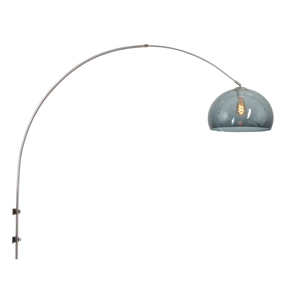 Lampe à arc murale Sparkled En acier inoxydable avec hotte de fumée