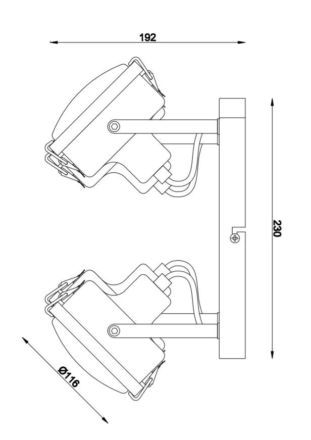 Spot de plafond Satellite Nostalgique KS 8714732684408