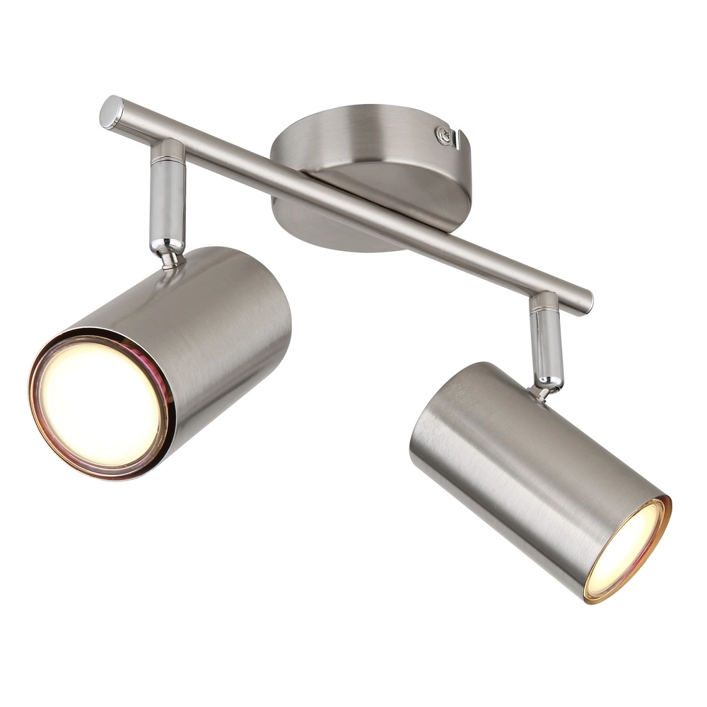Lampe de plafond à deux lumières Allvi nickel