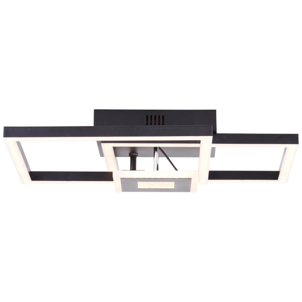 Plafonnier Bray carré noir Brilliant 4004353420016