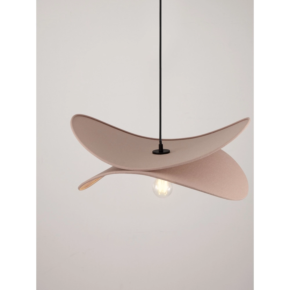 Lampe pendante moderne Luve noir avec marron moka Lyora 5212017493712