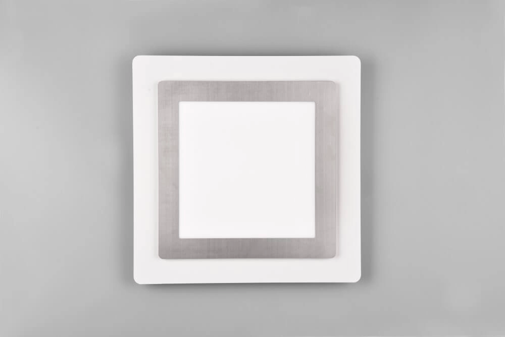 Plafonnier design carré Morgan nickel Trio 4017807574395