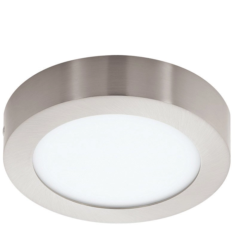 LED plafonnier Fueva 1 11w - 3000K - 17cm nickel mat