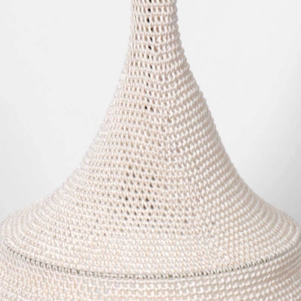 Lampe suspendue Ø 60cm Marrakesch de corde blanche Steinhauer 8712746161502