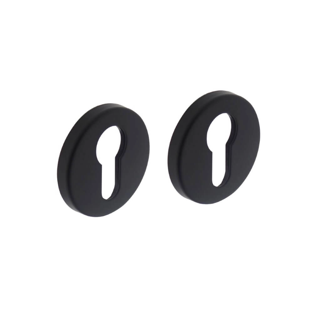 Lot de 2 rosaces cylindriques Tira rond noir dissimulé Lot de 2 rosaces cylindriques Tira rond noir dissimulé