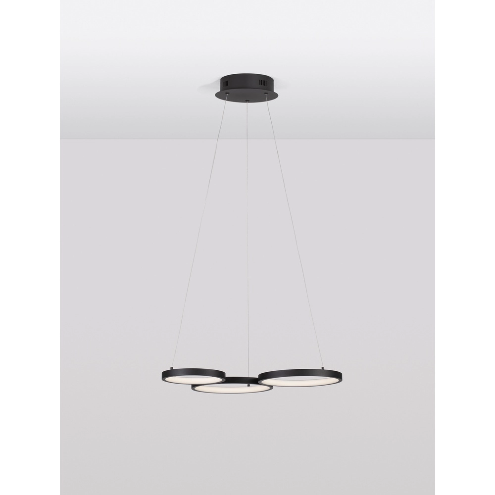 Suspension moderne Magnus noir 55cm Suspension moderne Magnus noir 55cm