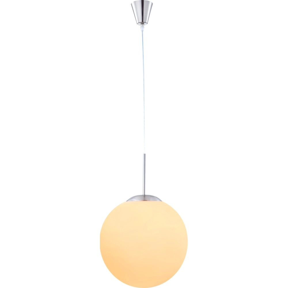 Lampe pendante de conception Balla nickel avec blanc Ø 30cm