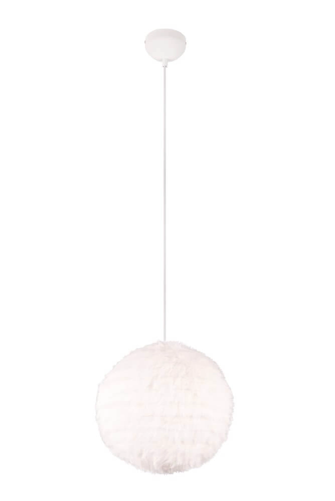 Lampe suspendue en tissu Furry crème Ø 35cm