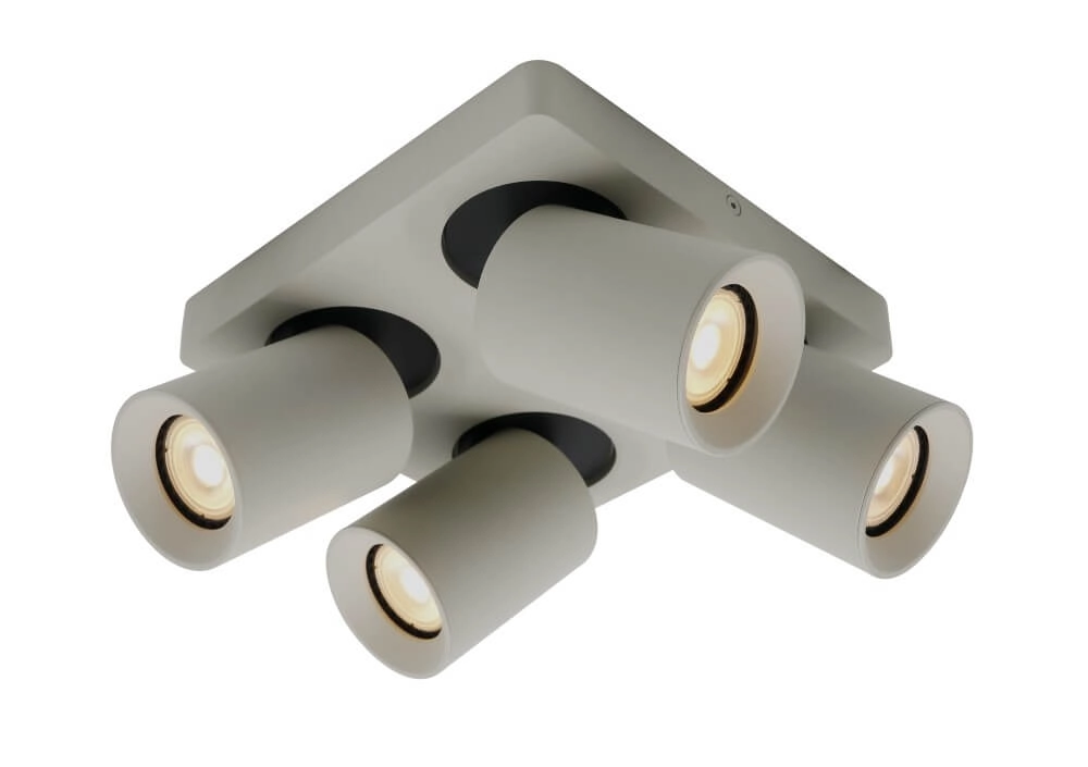 Spot en saillie 4 lumières Megano gris orientable