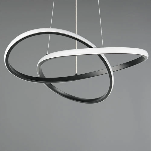 Lampe pendante de conception Mansa Noir Trio 4017807682144