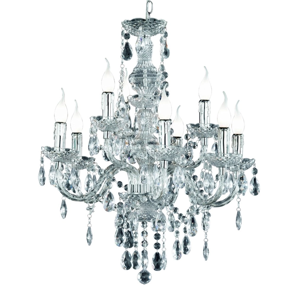 Lustre Luster Crystal 61cm 9 lumières transparent Trio 4017807138474